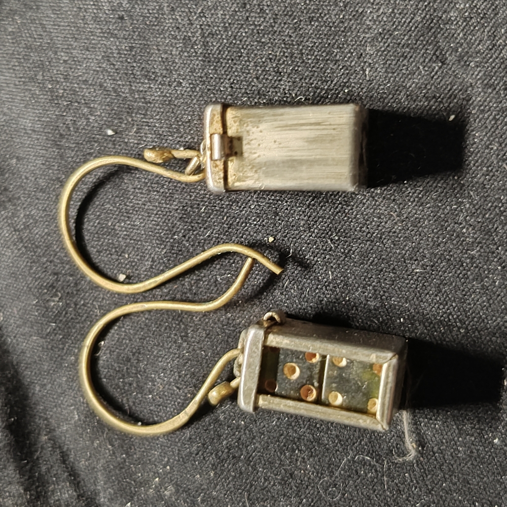 Vintage Tiny Dice Earrings